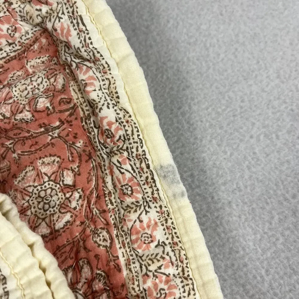 Pottery Barn Set of Two Square 26 x 26 in Pillow Shams Quilted Floral Boho